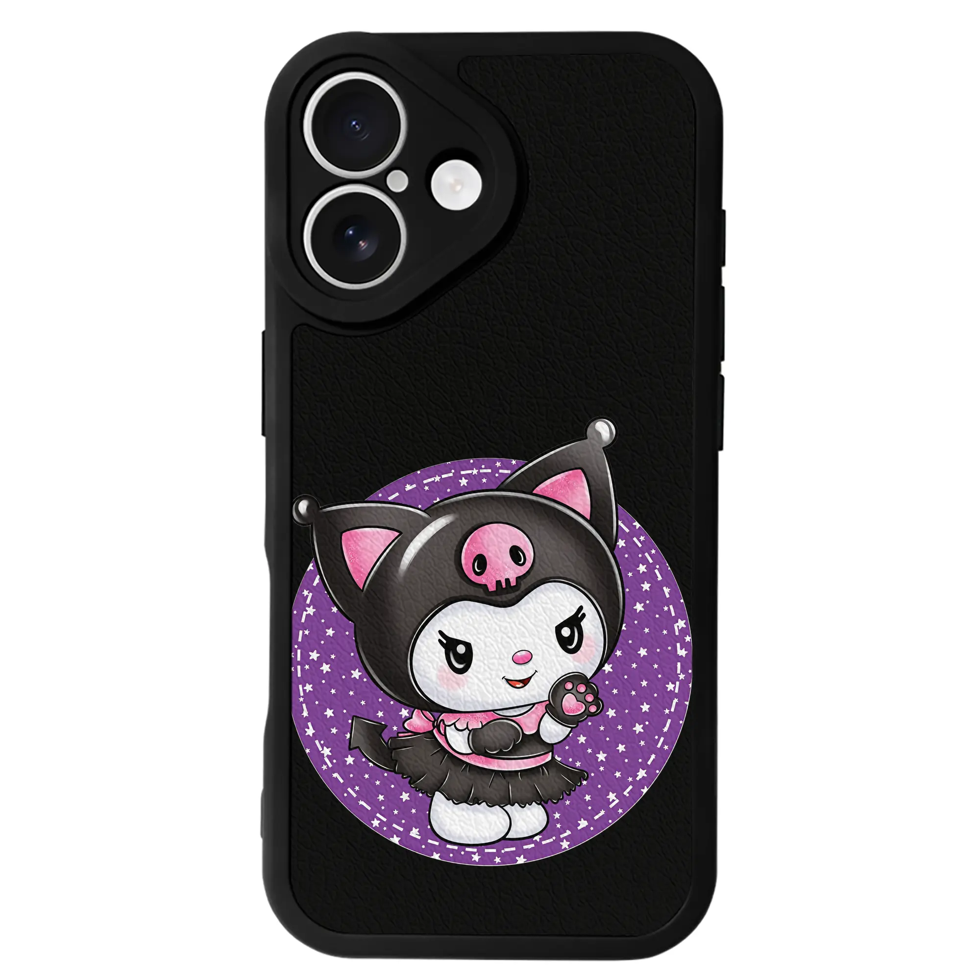 サンリオ グッズ,クロミ - IPhone 16シリーズ対応 ・ シリコンスマホケース ・ レザー調 ・ 高精度フィット ・ 耐衝撃 ・ ワイヤレス充電対応 ・ 精密カット